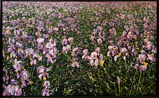 The Honey Mooners Bed - Purple Flowers