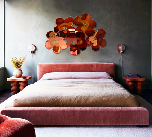 Flower Fields: Burnt Sienna, Sangria and Bordeaux