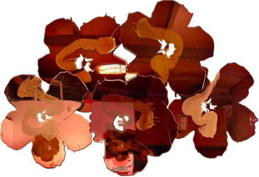 Flower Fields: Burnt Sienna, Sangria and Bordeaux