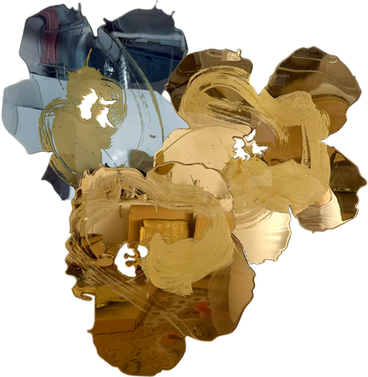 Majestic Giant Cluster: Aspen Gold and Sky Blue