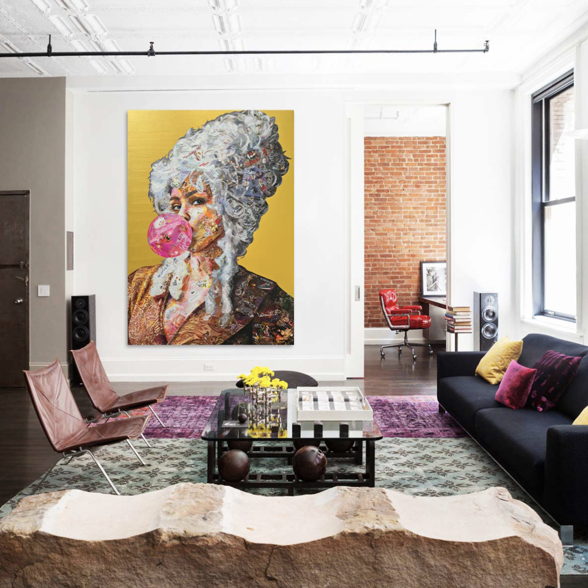 Vintage Girl with Gum