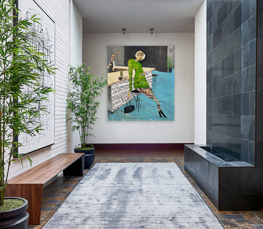 Lady in the apple green dress