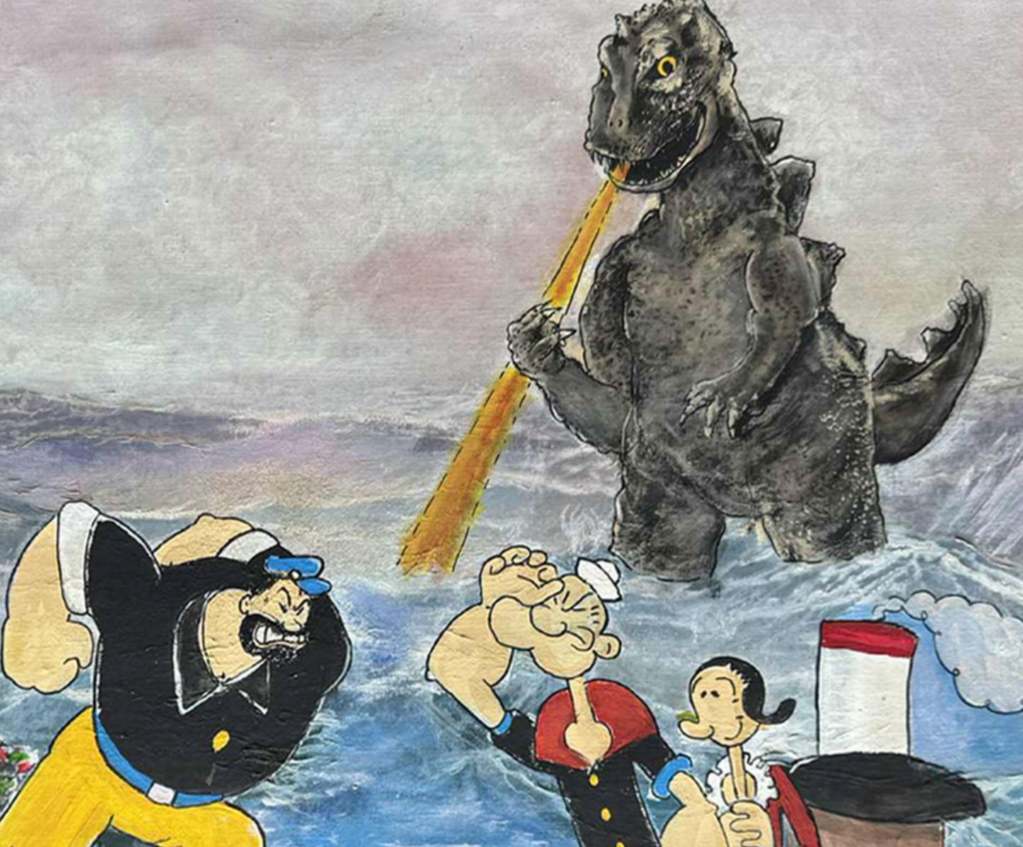 Cartoon Hero's at Sea