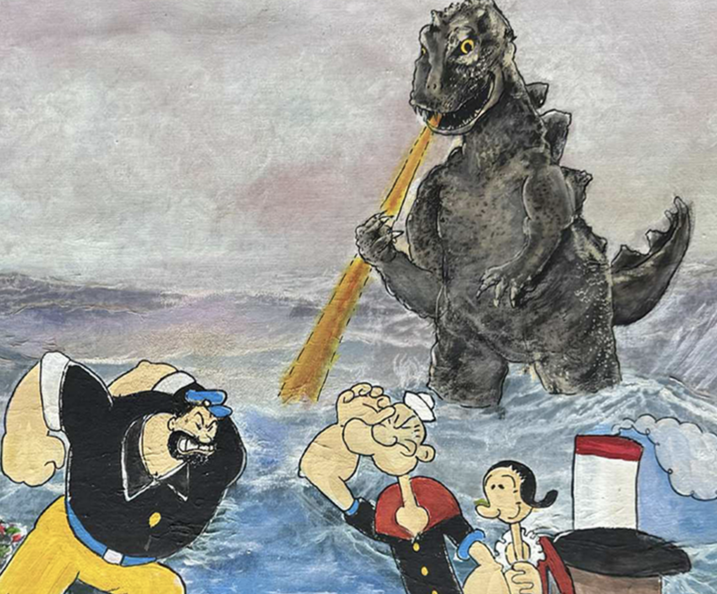 Cartoon Hero's at Sea