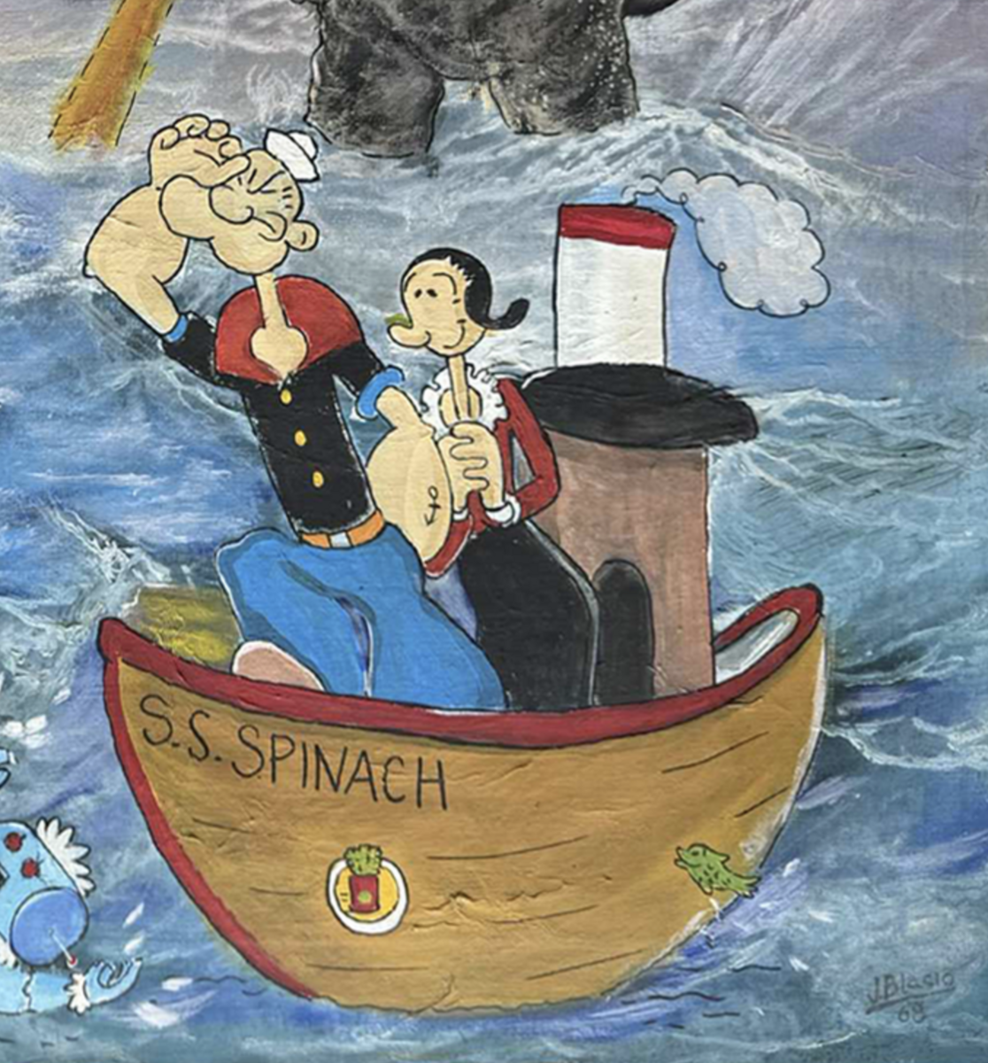 Cartoon Hero's at Sea