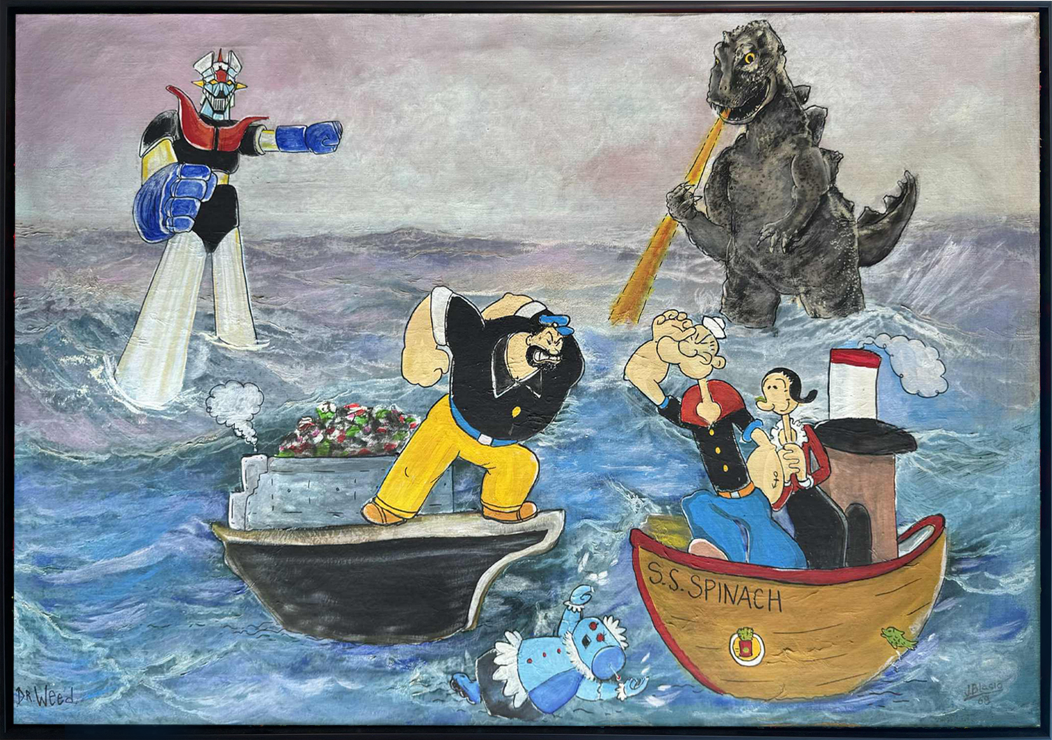 Cartoon Hero's at Sea