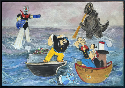 Cartoon Hero's at Sea