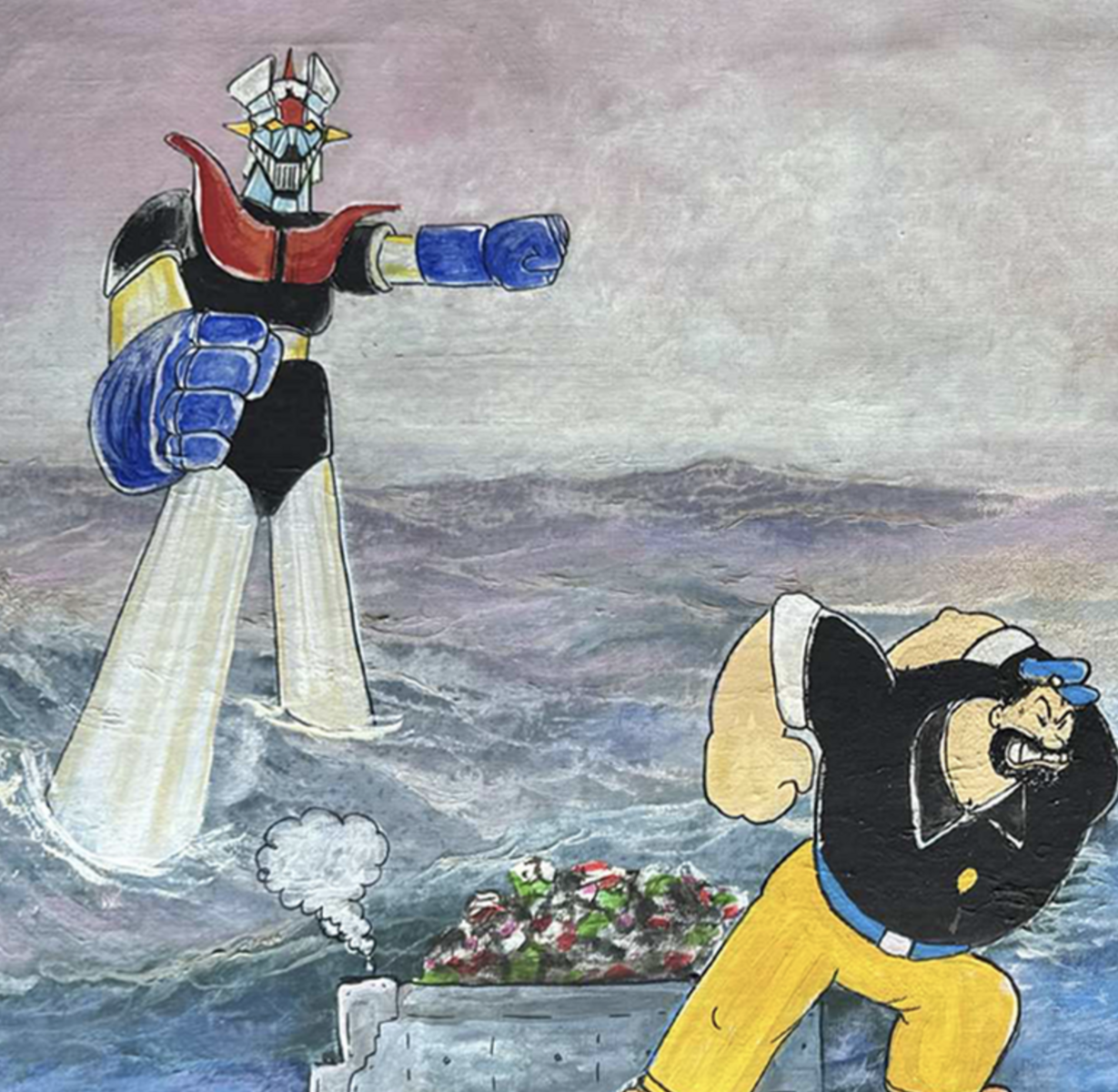 Cartoon Hero's at Sea