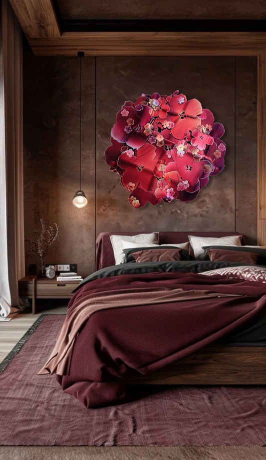 Flower Bed in Frizzle x Sizzle & Raspberry Sundae