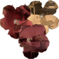 Majestic Giant Cluster of Three - Gold Kiss, Rosewood Blush, Velvet Cherry