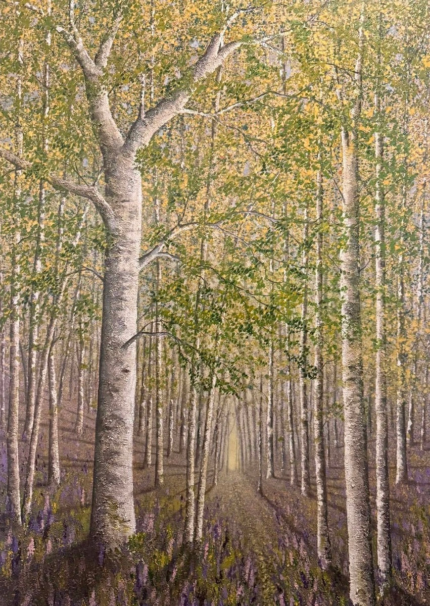 Old Birch with Lupins II