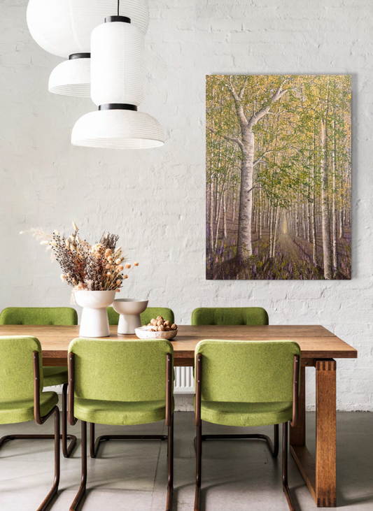 Old Birch with Lupins II