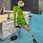 Lady in the apple green dress